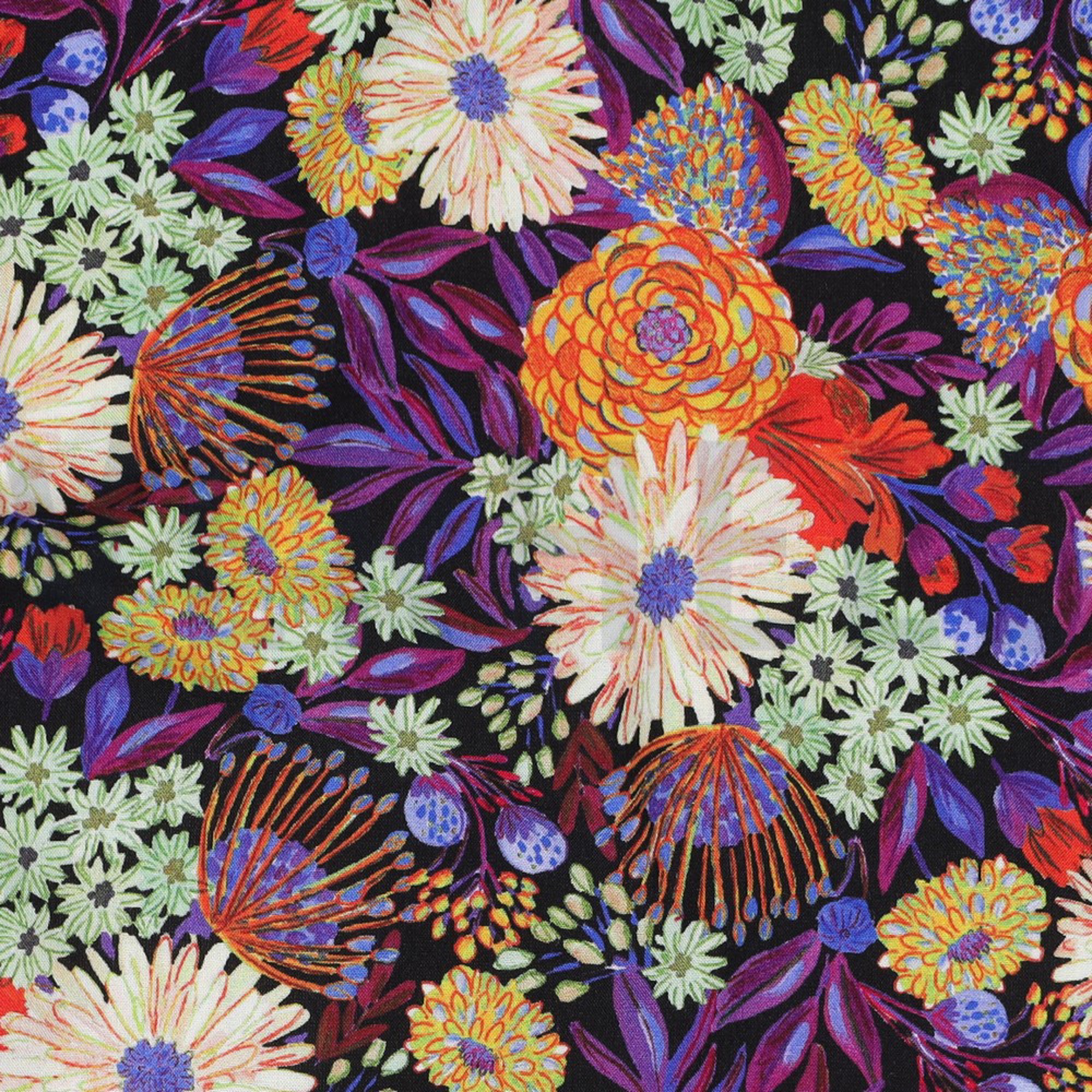 LENZING™ ECOVERO™ DIGITAL FLOWERS BLACK (high resolution) #2