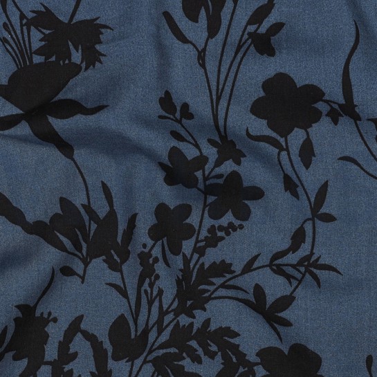 VISCOSE RADIANCE BLOEMEN MARINEBLAUW #7