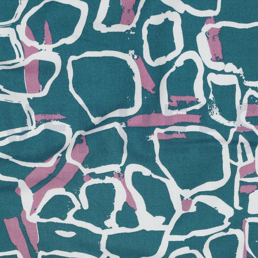 VISCOSE RADIANCE ABSTRACT PETROL #7