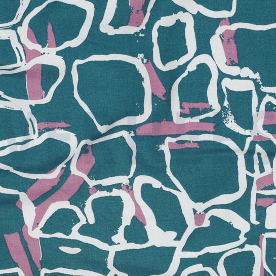 VISCOSE RADIANCE ABSTRACT PETROL #7