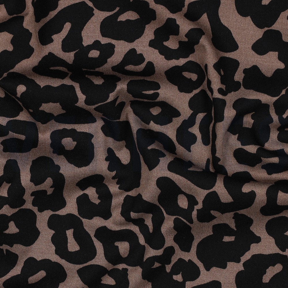 VISCOSE ROSELLA STRETCH ANIMAL SKIN BROWN #7