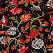 VISKOSE STRETCH DIGITAL BLUMEN SCHWARZ (thumbnail) #2