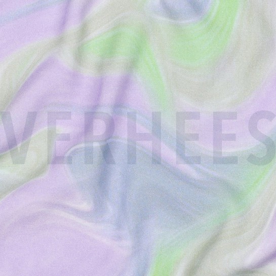 VISKOSE STRETCH DIGITAL ABSTRACT LAVENDEL #7