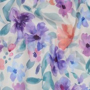 BAUMWOLLE VOILE DIGITAL BLUMEN LILA/VIOLETT (thumbnail) #2