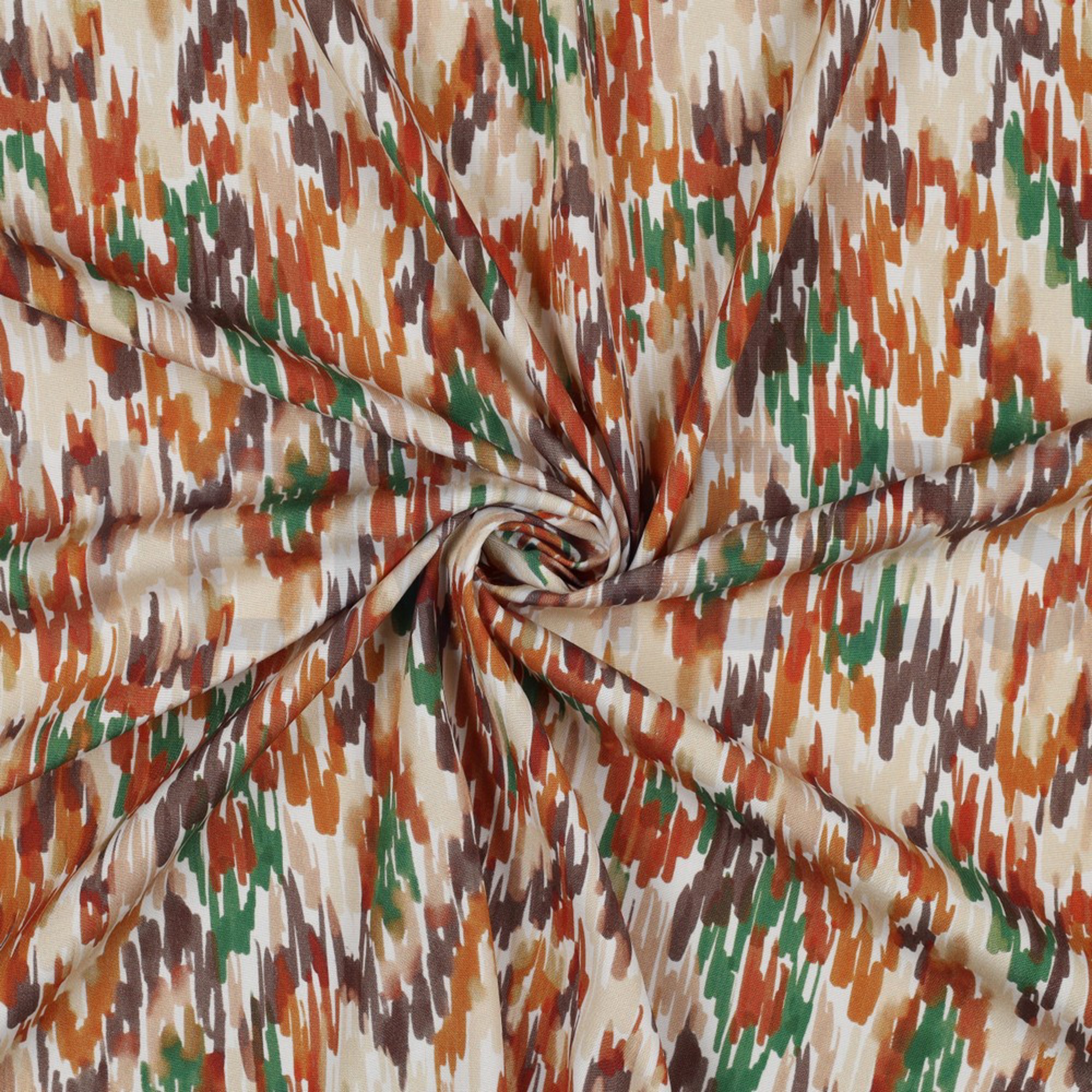 VISKOSE POPELINE STRETCH DIGITAL STREIFEN GRÜN (high resolution) #2