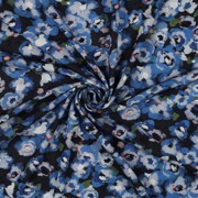 VISCOSE POPLIN STRETCH DIGITAAL BLOEMEN MARINEBLAUW (thumbnail) #2