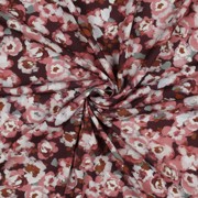 VISCOSE POPLIN STRETCH DIGITAL FLOWERS BURGUNDY (thumbnail) #2