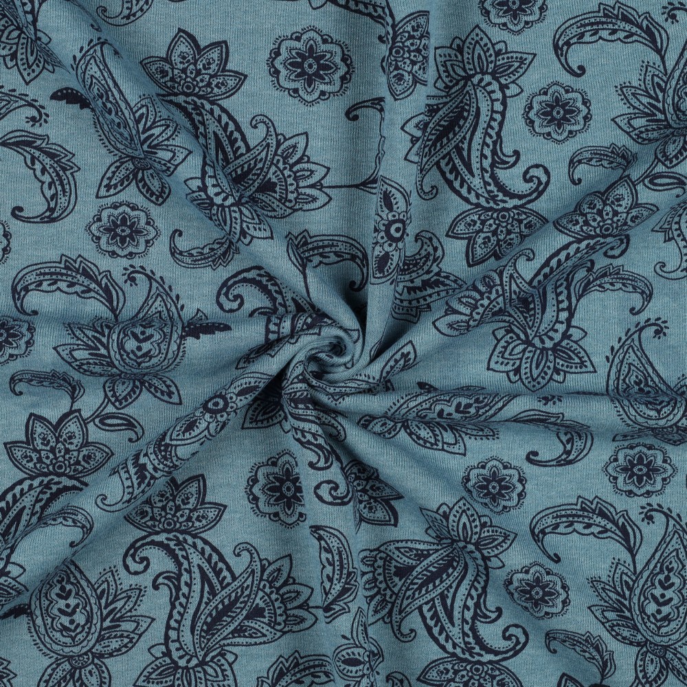 SWEAT MÉLANGE PAISLEY BLEU FUMÉ MÉLANGÉ #7