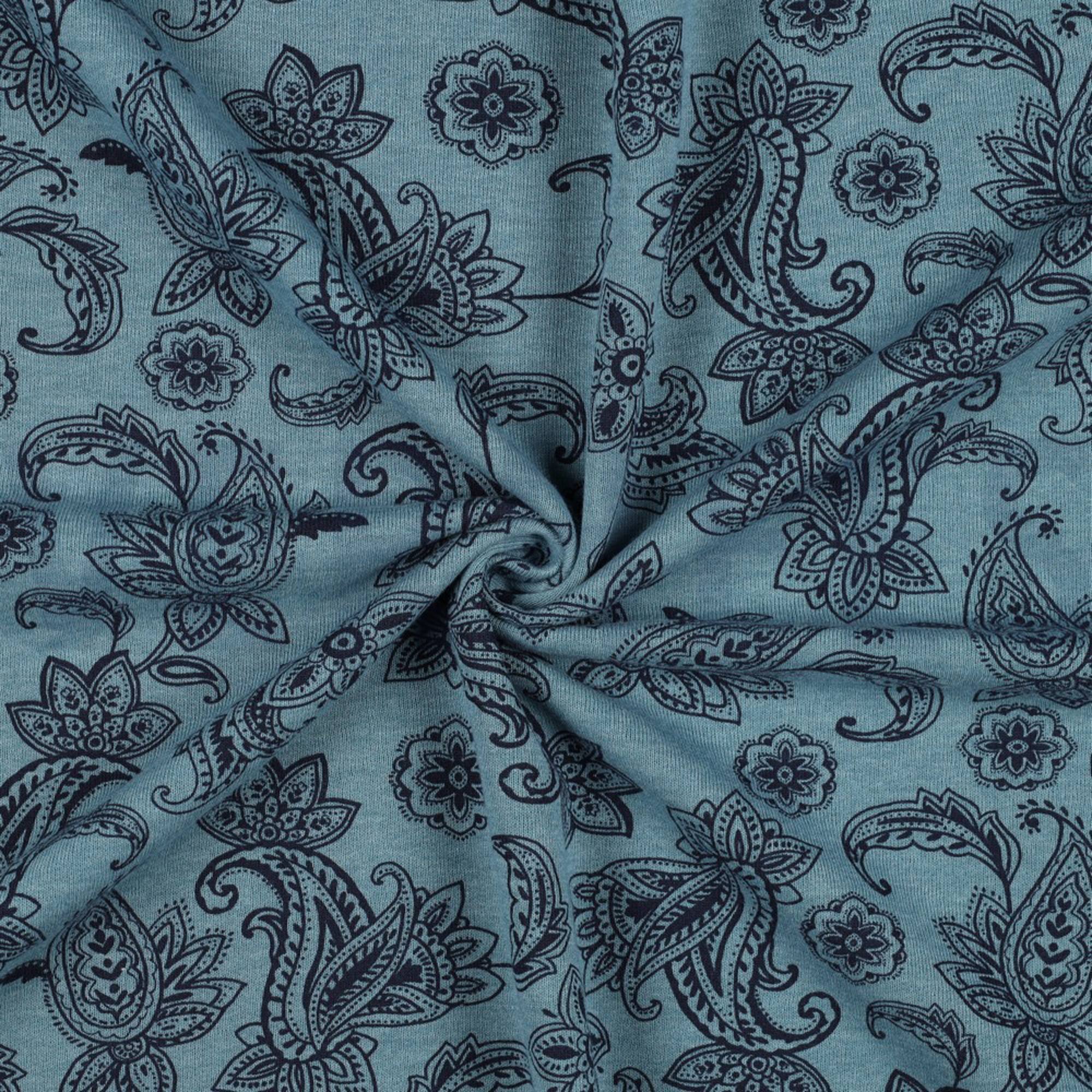 SWEAT MELANGE PAISLEY RAUCHBLAU MELIERT (high resolution) #2