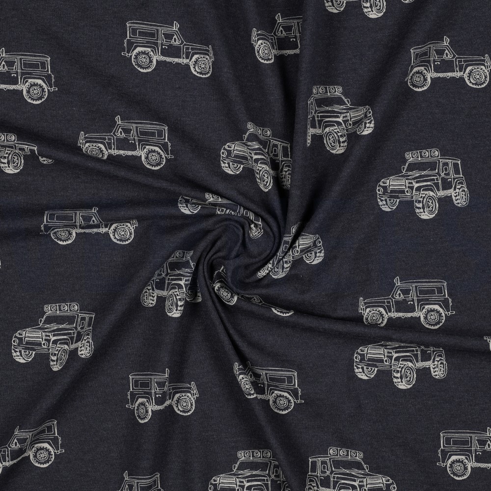 JERSEY MELANGE CARS INDIGO MELANGE #7