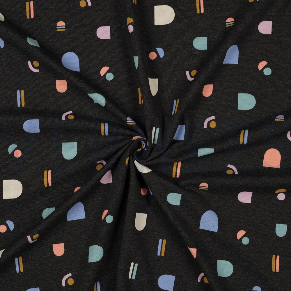 JERSEY MÉLANGE ABSTRAIT ANTHRACITE CHINÉ #7