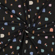 JERSEY MELANGE ABSTRAKT ANTHRAZIT MELIERT (thumbnail) #2