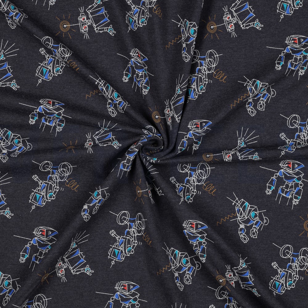 JERSEY MELANGE ROBOTS INDIGO MELANGE #7