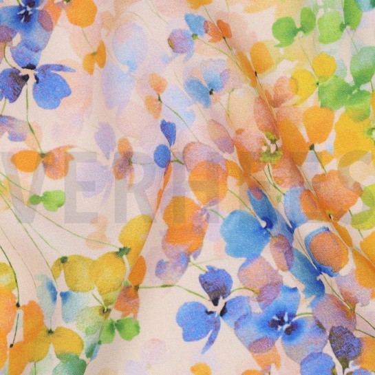 VISCOSE RADIANCE DIGITAL LEAVES YELLOW #7