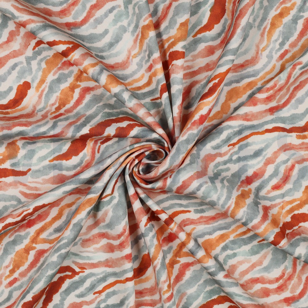 VISCOSE ROSELLA STRETCH DIGITAL ANIMAL SKIN ECRU #7