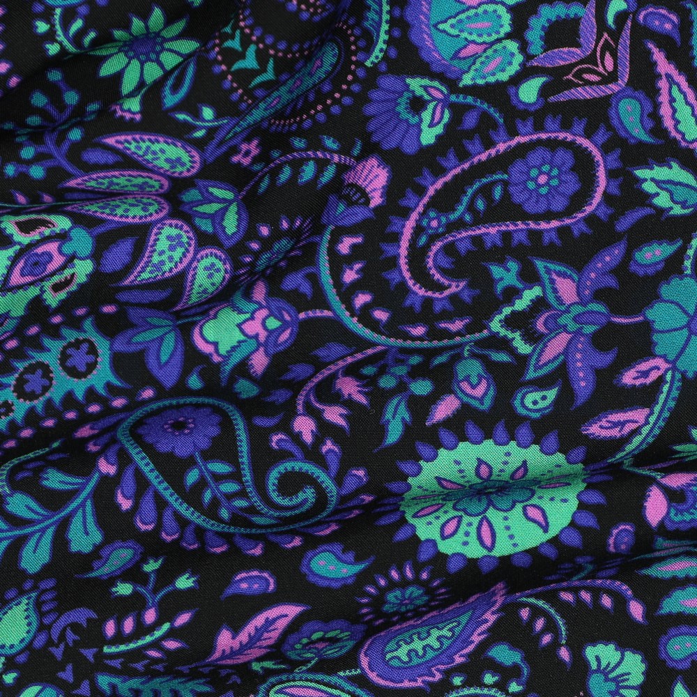 LENZING™ ECOVERO™ DIGITAL PAISLEY BLACK #7