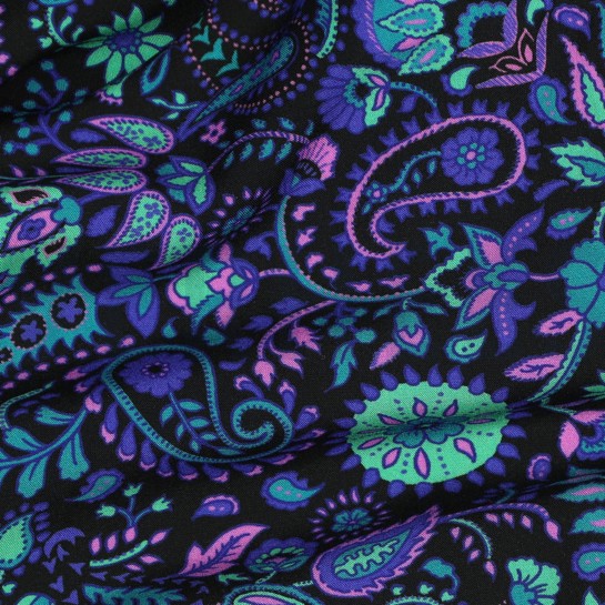 LENZING™ ECOVERO™ DIGITAL PAISLEY BLACK #7