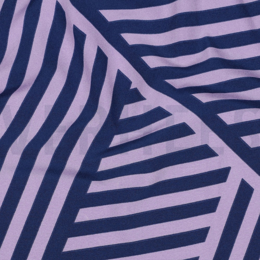 MAGNOLIA STRETCH GEOMETRIC LAVENDER/NAVY #7