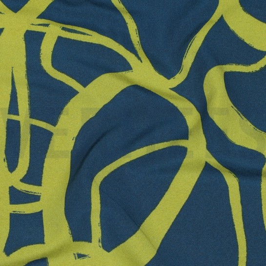 MAGNOLIA STRETCH ABSTRACT PETROL #7