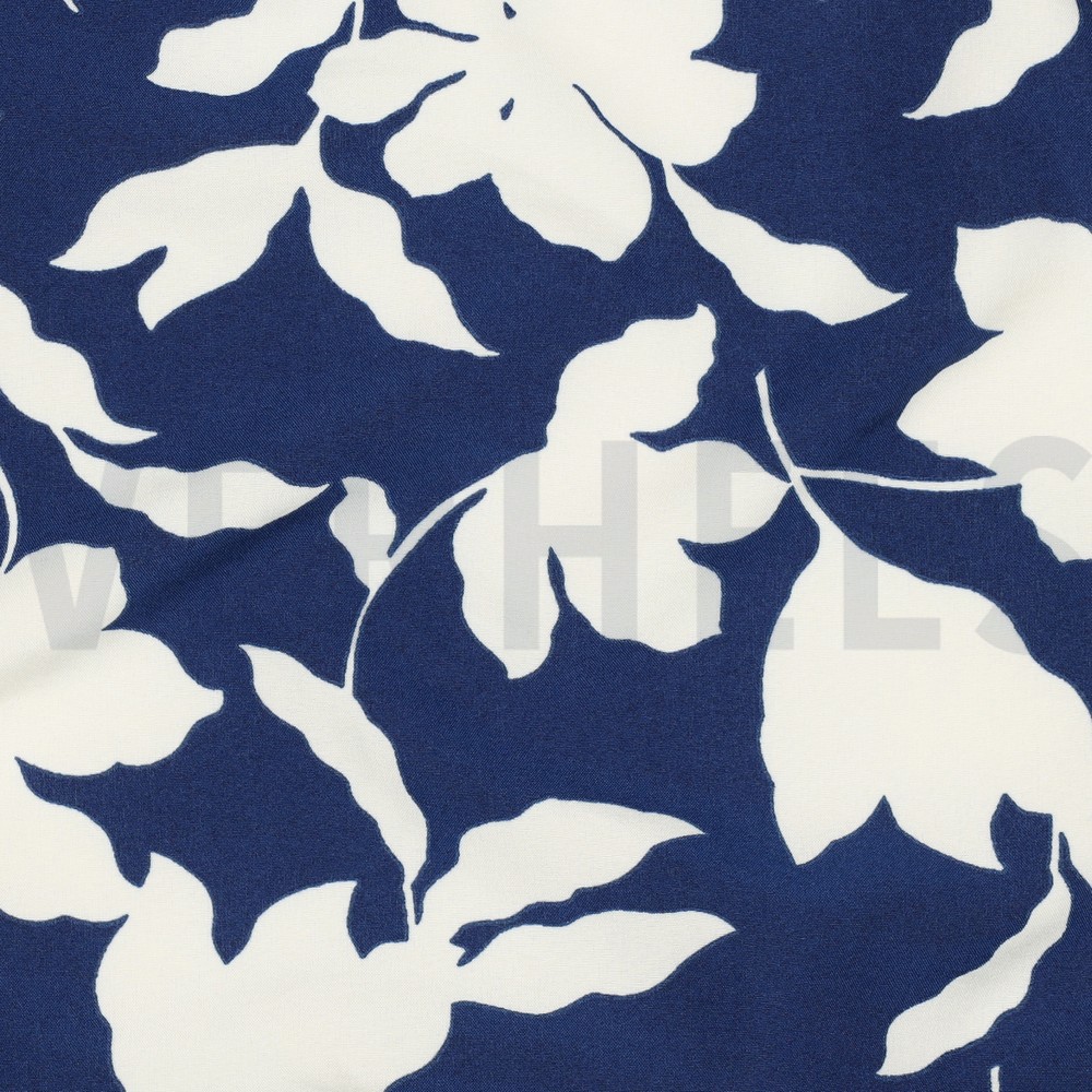 MAGNOLIA STRETCH FLEURS BLEU MARINE #7