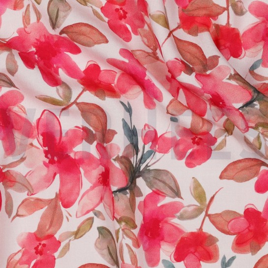 VISCOSE RADIANCE DIGITAAL BLOEMEN GEBROKEN WIT #7