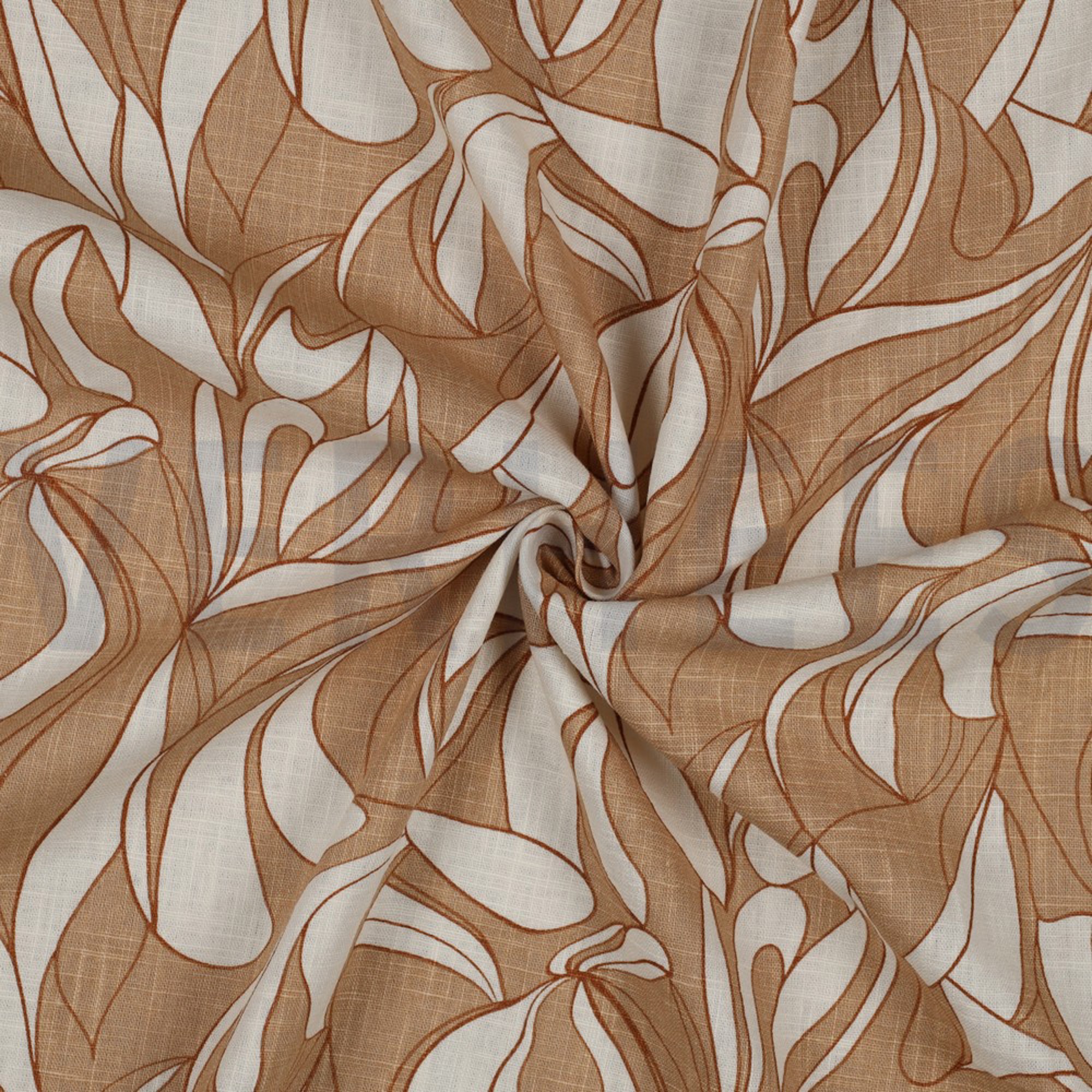 LEINEN GEWASCHEN ABSTRACT CAPPUCCINO (high resolution) #2