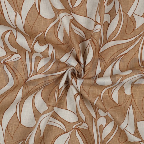 LEINEN GEWASCHEN ABSTRACT CAPPUCCINO #7