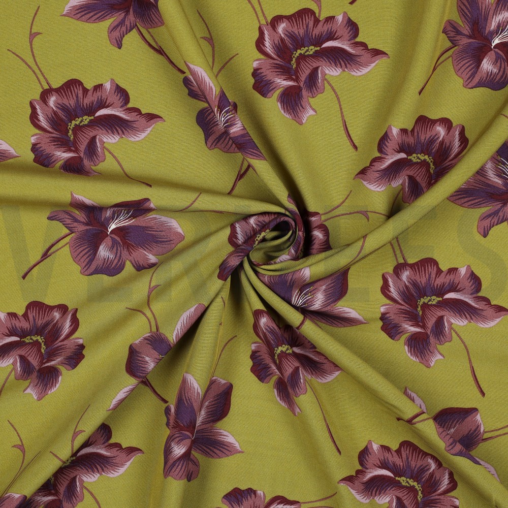 VISCOSE RADIANCE BLOEMEN GROEN #7