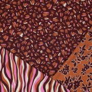 VISCOSE RADIANCE BLOEMEN EN STREPEN WIJNROOD (thumbnail) #2