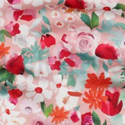 VISKOSE SATIN DIGITAL BLUMEN HELLROSA (thumbnail) #2