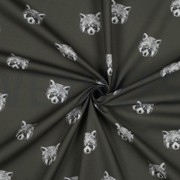 KATOENEN POPLIN DIGITAAL RODE PANDA’S ZEEWIERGROEN (thumbnail) #2