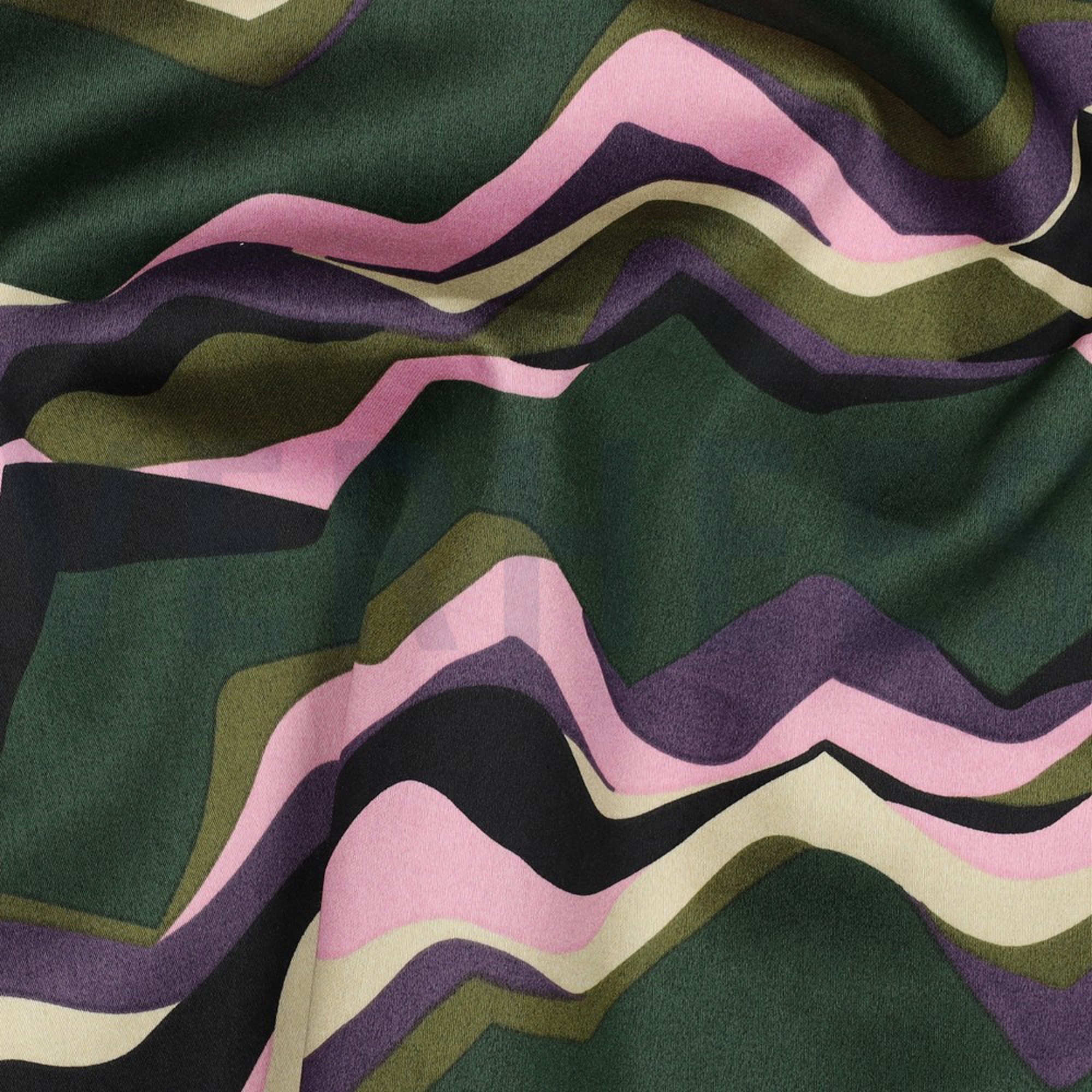 COTTON SATIN ABSTRACT DARK GREEN (high resolution) #2