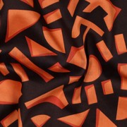 BAUMWOLLE SATIN GEOMETRISCH DUNKELBRAUN (thumbnail) #2