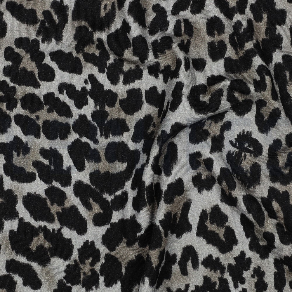 VISCOSE JERSEY DIGITAAL DIERENHUID ZWART #7