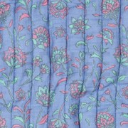 STEPPSTOFF MUSSELIN BLUMEN ZWEISEITIG HELLBLAU/MINT (thumbnail) #2