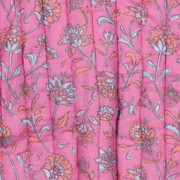 STEPPSTOFF MUSSELIN BLUMEN ZWEISEITIG FUCHSIA/HELLBLAU (thumbnail) #2