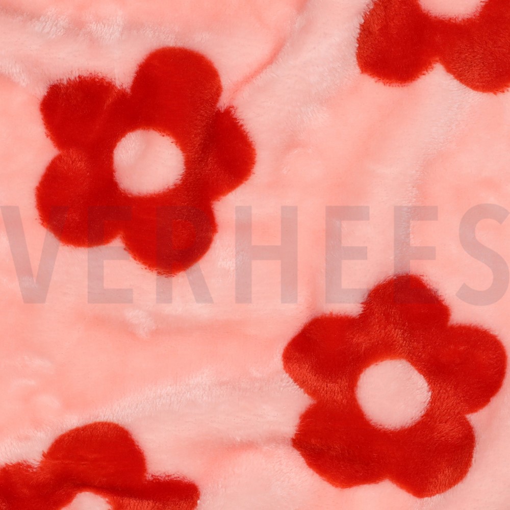 FLEECE FLOWERS LIGHT PINK #7