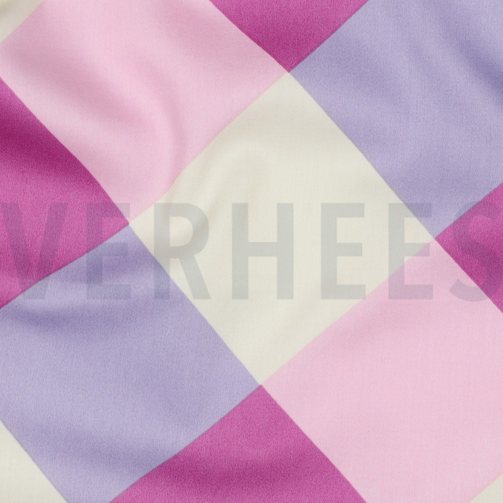 BAUMWOLLE SATIN GROSSE KAROS NERIDA HANSEN LILA/VIOLETT #7