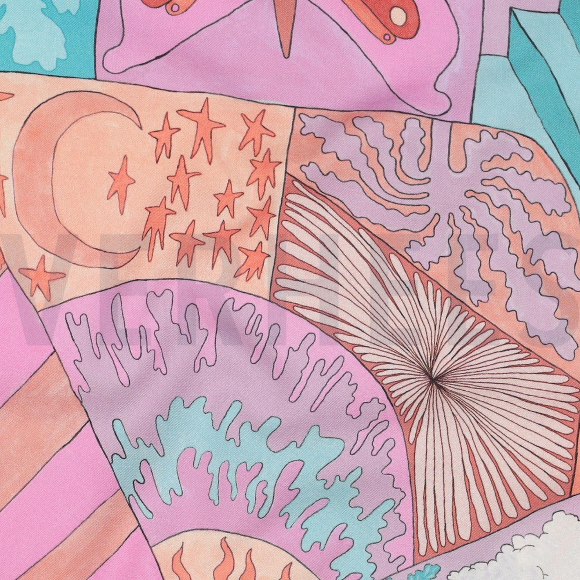 KATOENEN POPLIN DIGITAAL KLEINE WEZENTJES NERIDA HANSEN MINT (high resolution) #2