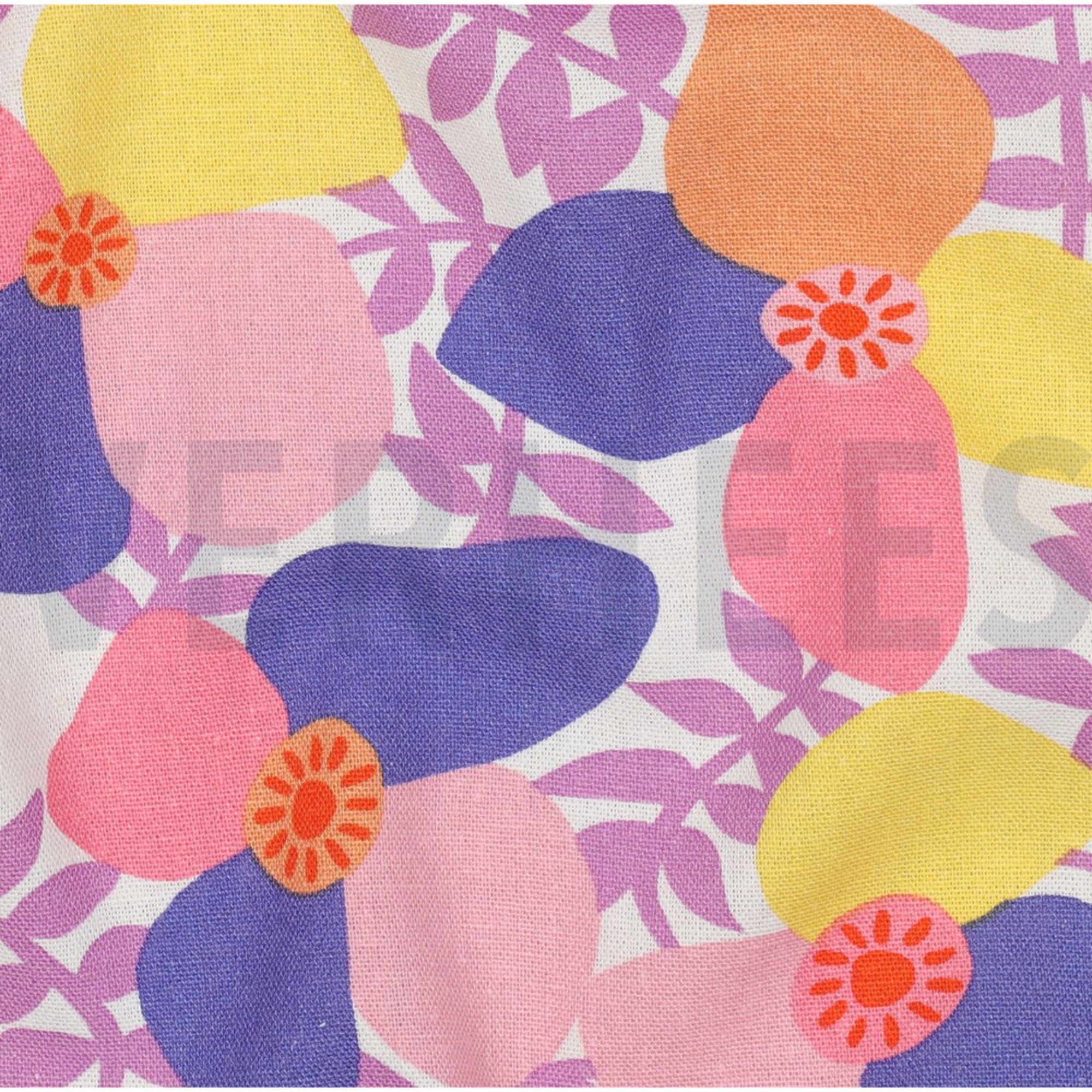 LINEN VISCOSE LEMA POPPIES NERIDA HANSEN LAVENDER (high resolution) #2