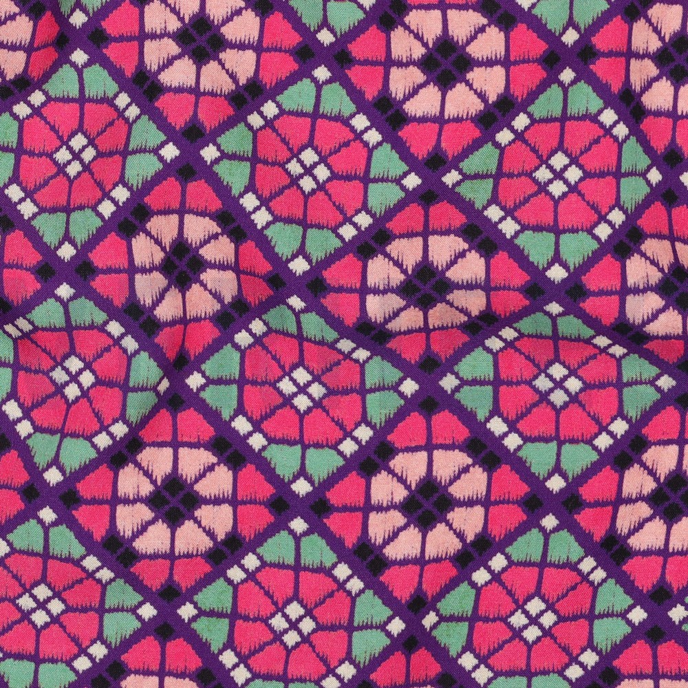 LENZING™ ECOVERO™ DIGITAAL GEOMETRISCH FUCHSIA #7