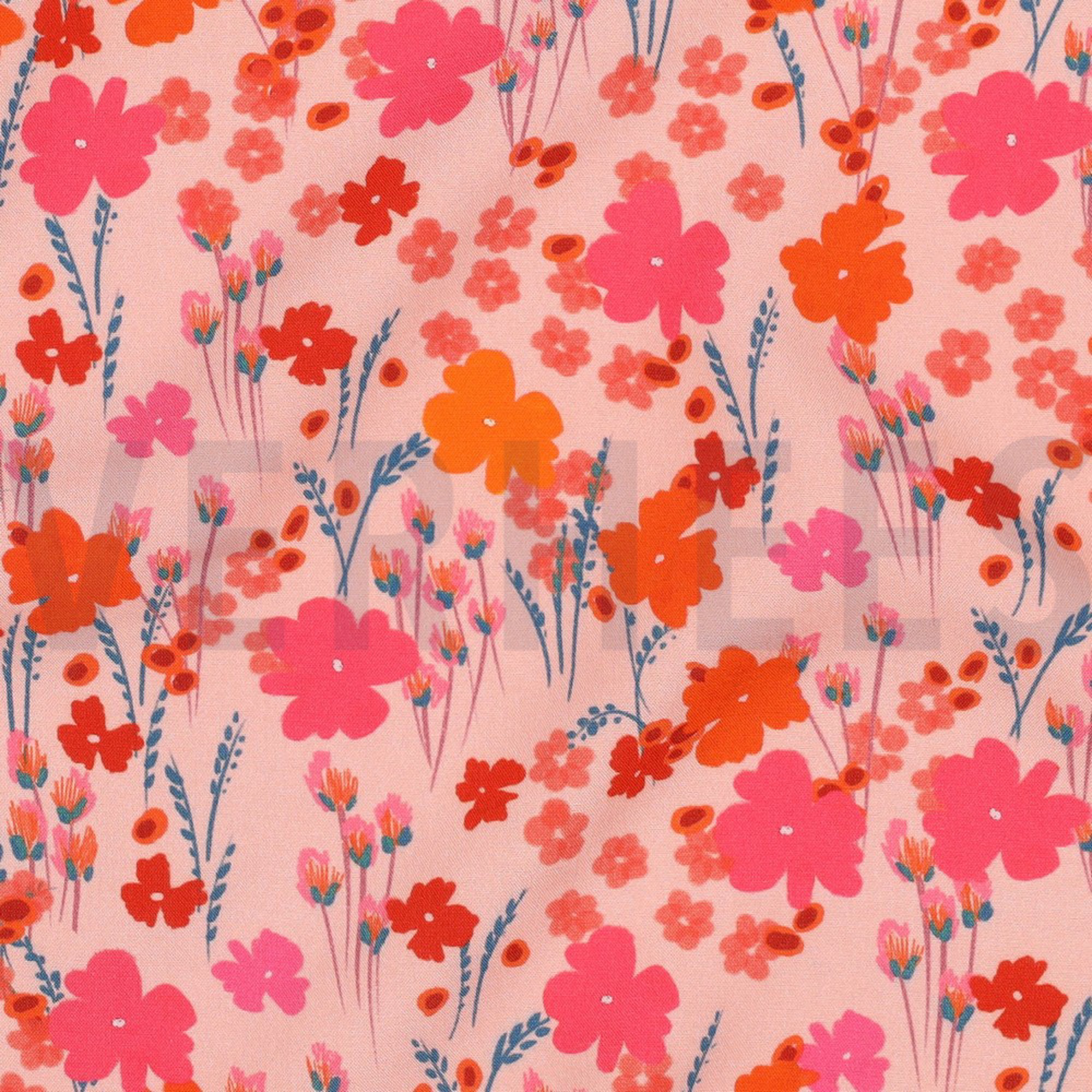 LENZING™ ECOVERO™ DIGITAL FLEURS PÊCHE (high resolution) #2