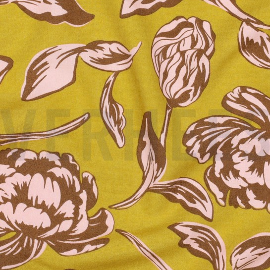 LENZING™ ECOVERO™ FLOWERS OCHRE #7