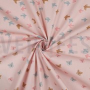 KATOENEN POPLIN GOTS VOGELS EN VLINDERS POEDER (thumbnail) #2
