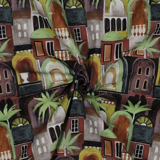 CANVAS DIGITAL TROPISCHE HÄUSCHEN BRICK #7