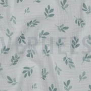 DOUBLE GAUZE BLADEREN SALIEGROEN (thumbnail) #2