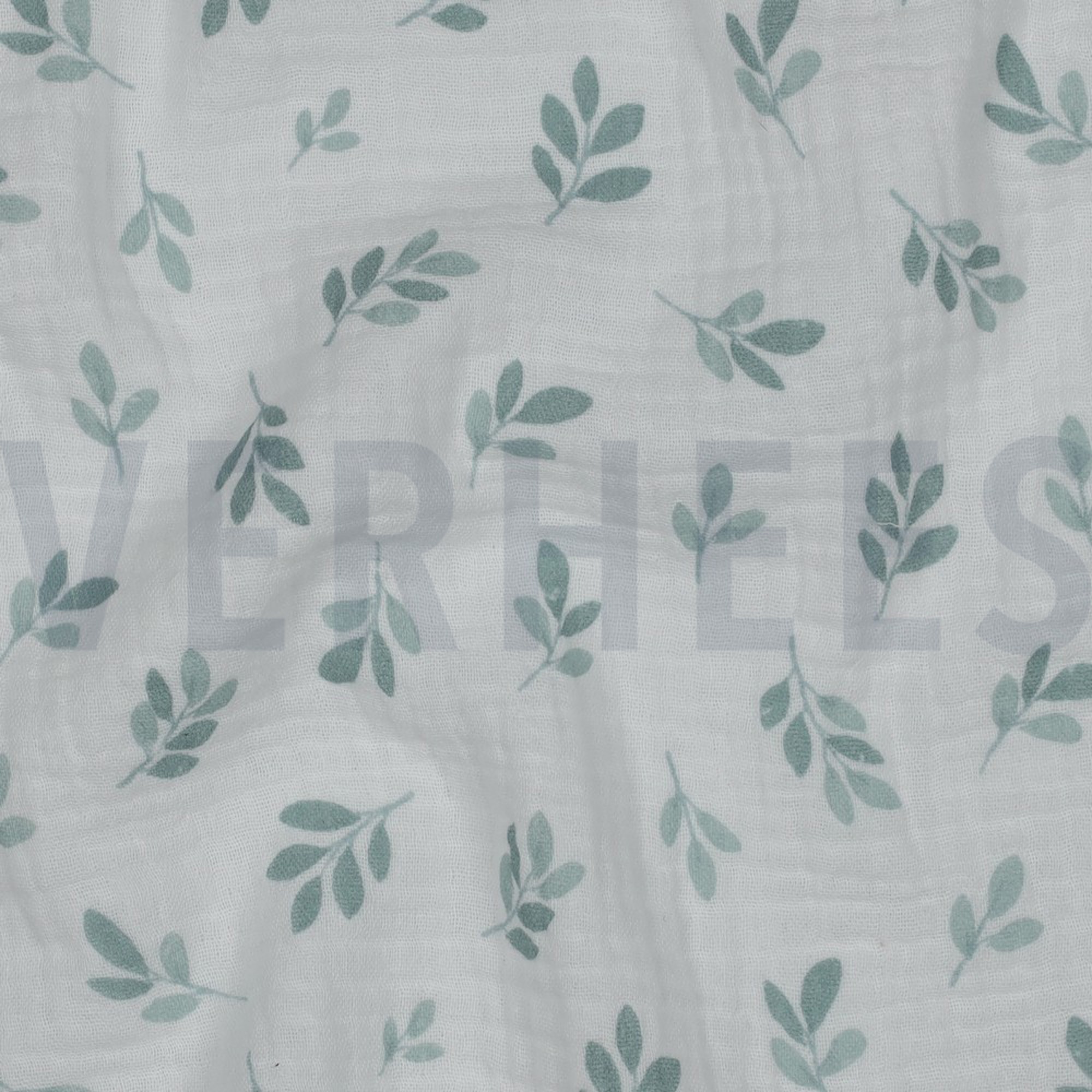 DOUBLE GAUZE BLADEREN SALIEGROEN (high resolution) #2