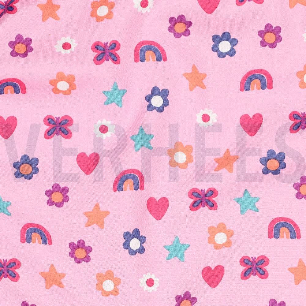 FINE POPLIN LOVE LIGHT PINK #7
