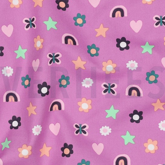 POPELINE DE COTON AMOUR MAUVE #7