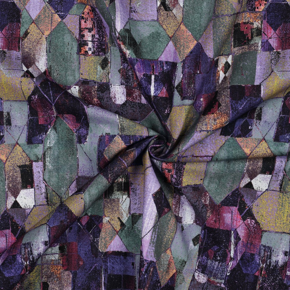 CANVAS DIGITAAL GEOMETRISCH AUBERGINE #7